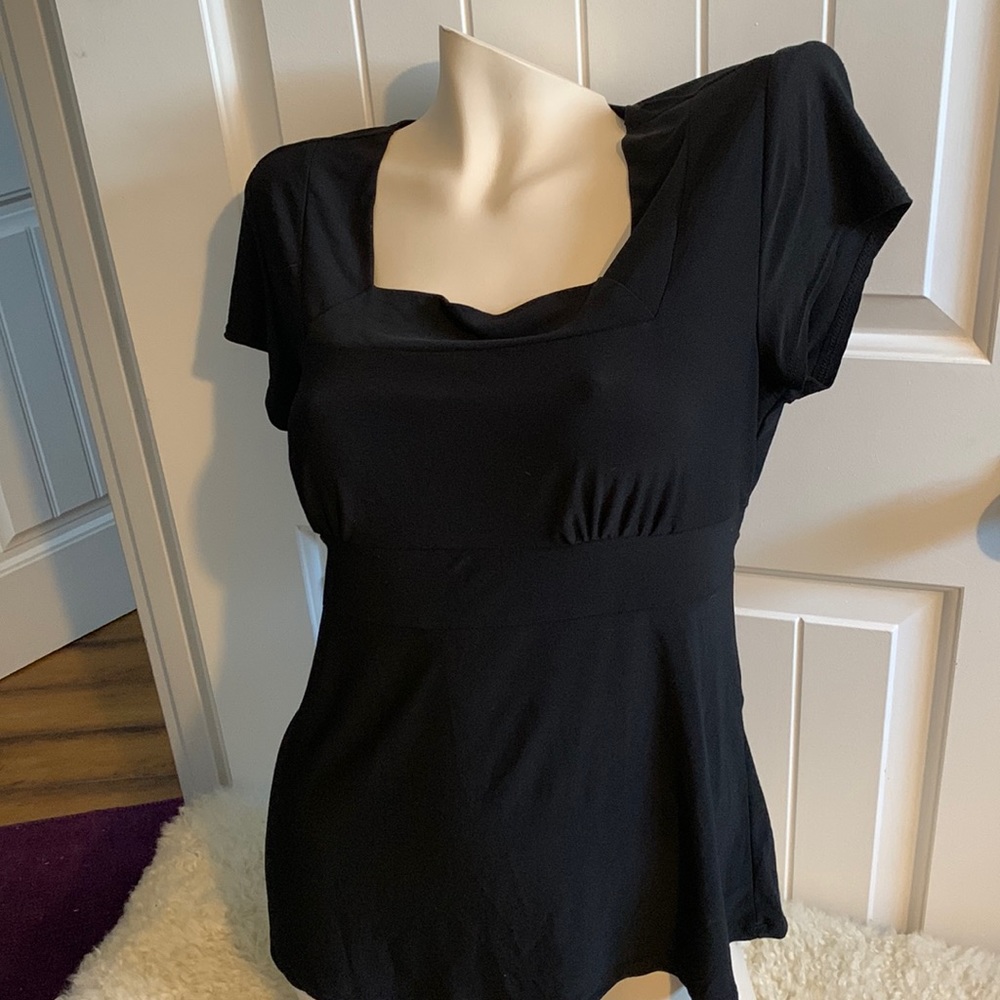 Black tie back top